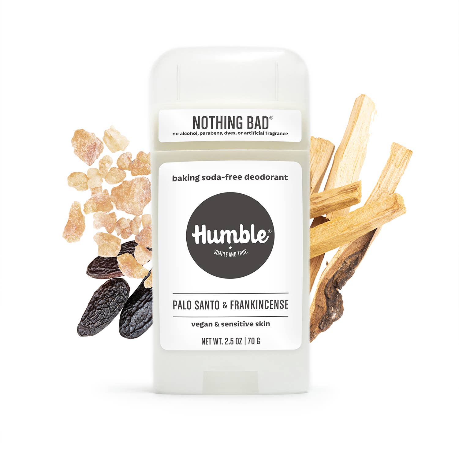 Humble Brands Palo Santo & Frankincense Natural Deodorant – Baking Soda-Free, Vegan, and Cruelty-Free