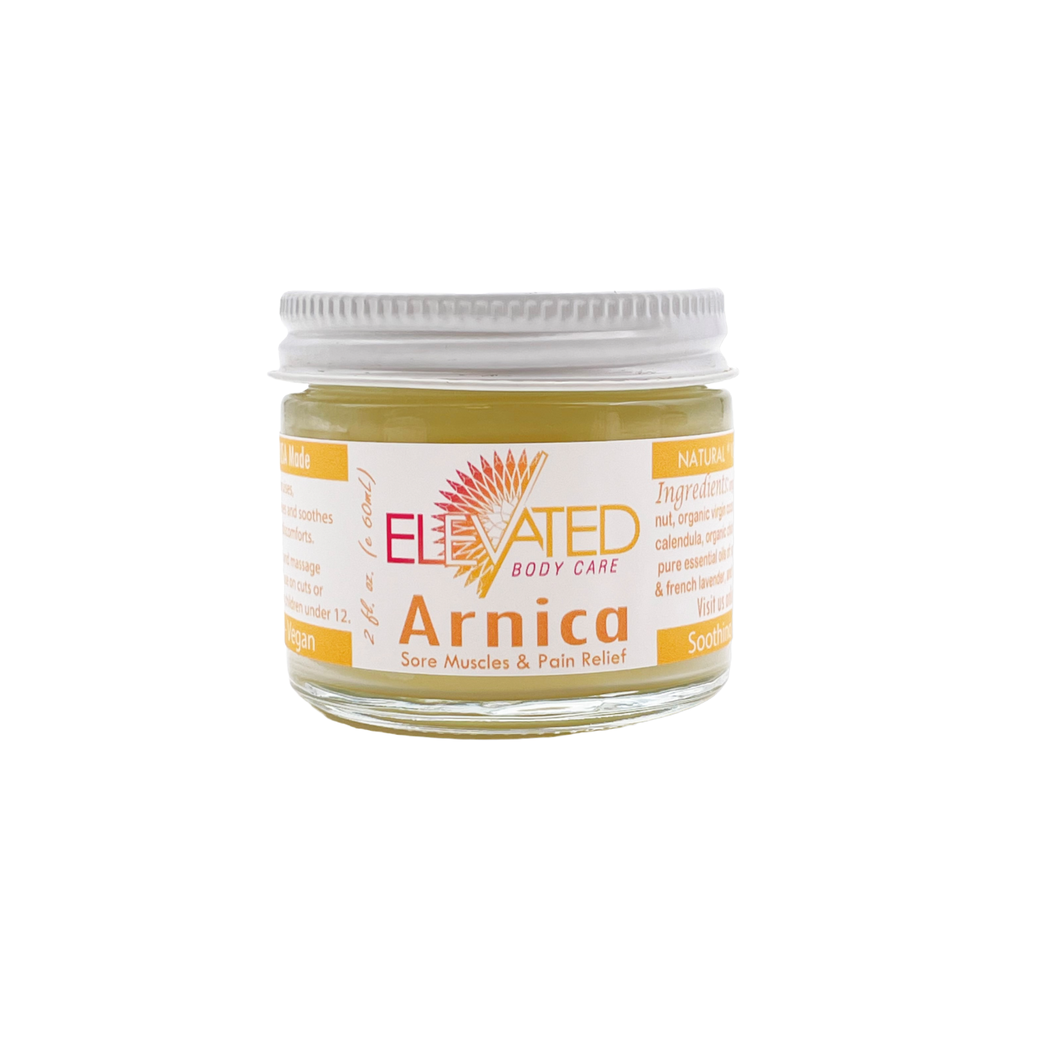 jar of elevated Arnica sore muscles and pain relief
